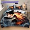 3-teiliges Totenkopf-Bettwäsche-Set - Weiche und bequeme Dekoration für Schlafzimmer, Gästezimmer und Wohnheim Bettwäsche-Set J080