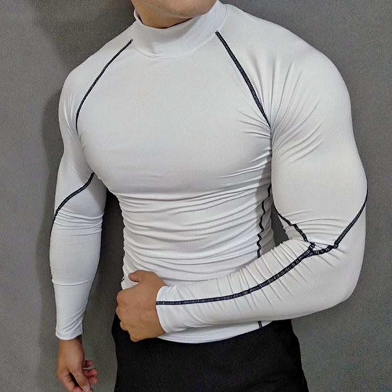 Men s High Elasticity Long Sleeve Performance Base Layer Top Small