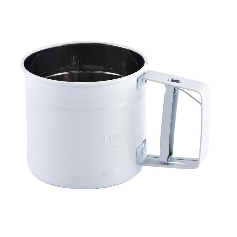 Stainless Steel Mesh Flour Sieve With Adjustable Handle For Home Baking And Food Preparation