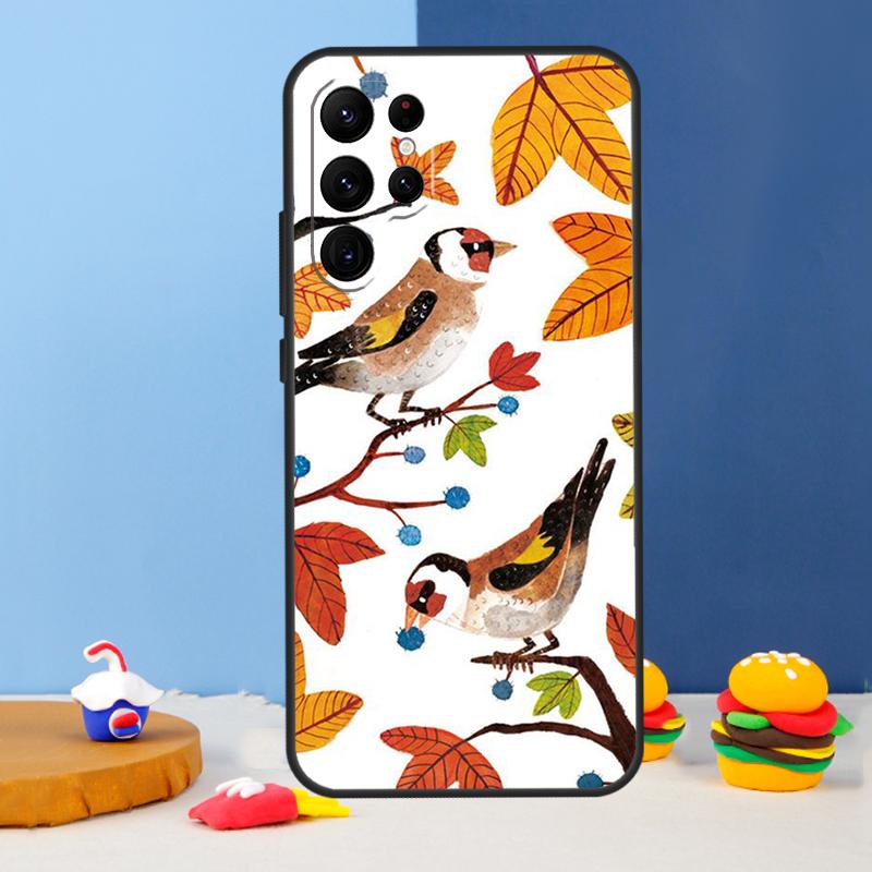 European Goldfinch Phone Case For Samsung Galaxy S24 Ultra S9 S10 S20 FE S22 S21 S23 Plus S25 Ultra Cover Coque