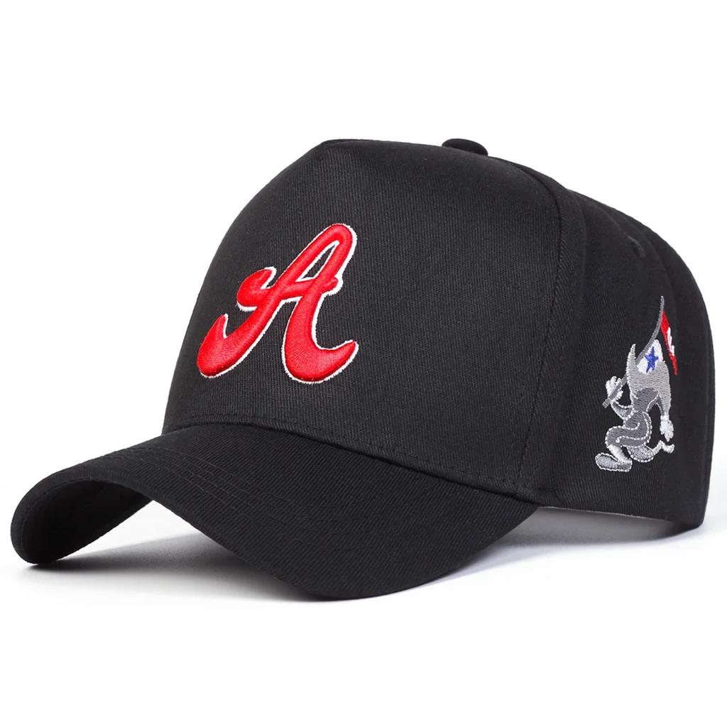 Baseball Stitching Embroidered A Lettering Alphabet Personality Neutral Gender Women Men For Caps Spring Autumn Outdoor Sunscreen Hat Adjustable