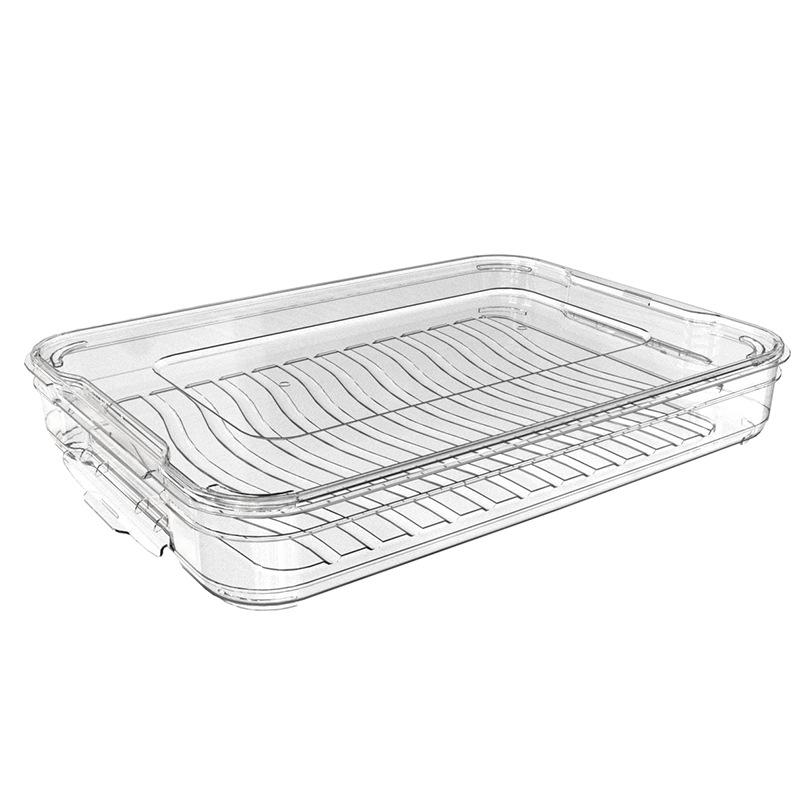 

Прозрачный складной пищевой контейнер для хранения пельменей, яиц и вонтонов в морозильнике или холодильнике Single Layer [Base and Lid]