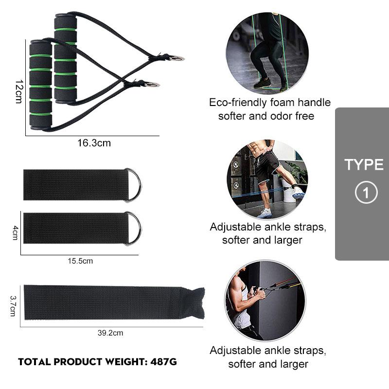 Widerstandsband-Set, 11-teiliges Set, Fitness-Widerstandsband für Männer, Übungsbänder, Zugseil, Workout-Fitnessstudio-Ausrüstung