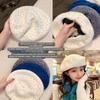 Solid Color Beret Hat Hollow Out Hollow Out Hat Stylish Double Layer Beret  Autumn Winter