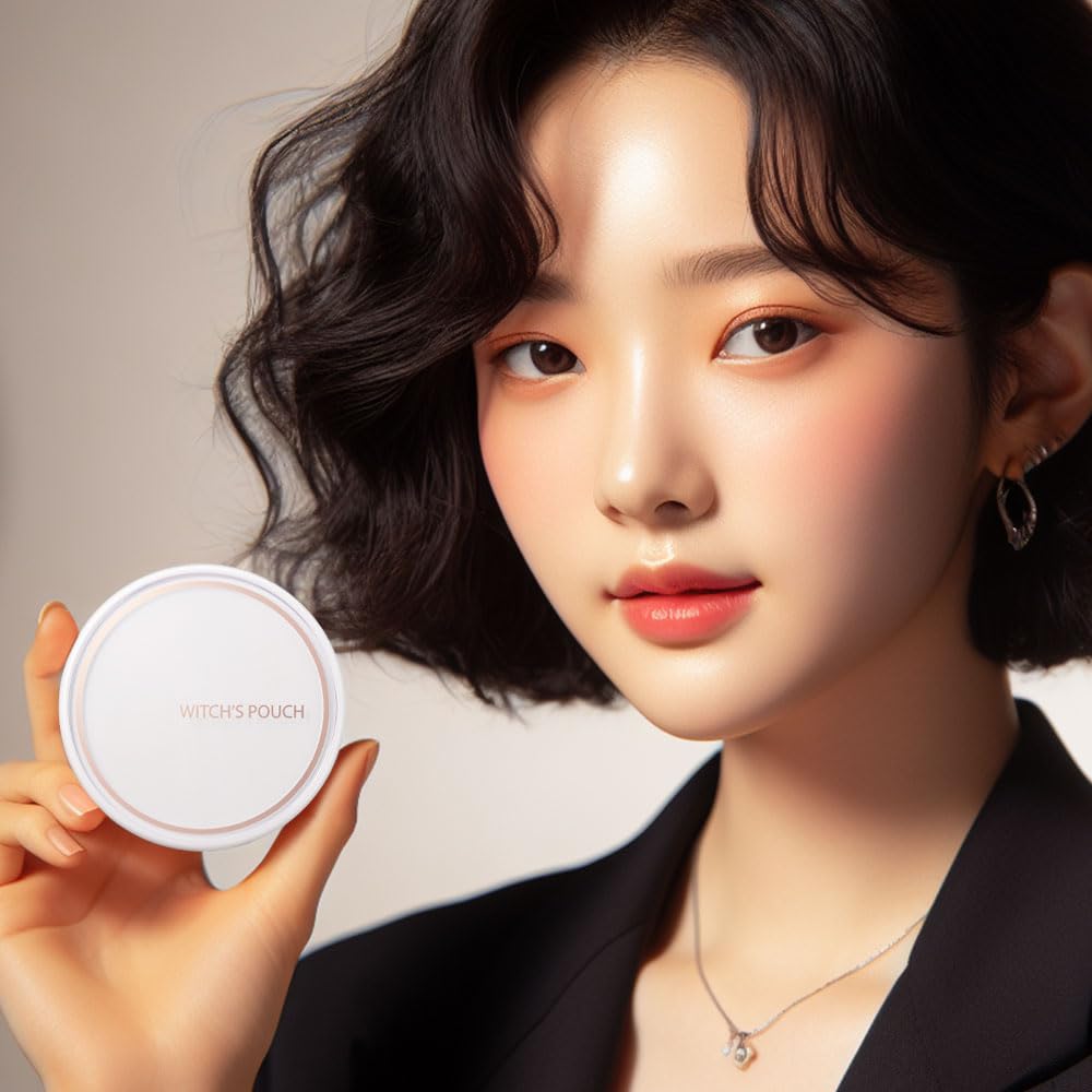 Witch s Pouch erum BB Cushion Foundation SPF38 PA++ (21 Light Beige) - Serum BB Cushion Foundation that conceals pores and provides sun protection.