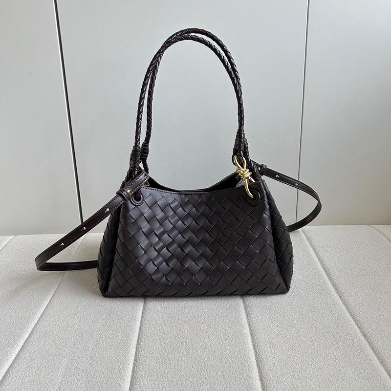 

Женская плетеная сумка-ведро кроссбоди большой вместимости из коровьей кожи высшего слоя - Стиль Шу Ци, ручная работа из натуральной кожи, корзина для овощей