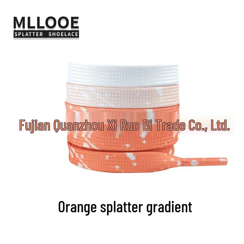 Black and White Splatter Ink Shoelaces for AF1, Dunk, Skate, and Casual Shoes