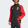 adidas Belgium 2024-2025 Football Stand Collar Comfortable Long Sleeve Jacket Men Jacket Black IQ0751