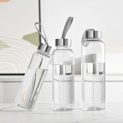 Plastic Transparent Portable Water Bottle Outdoor Hiking Yoga Bicycle Sports Travel Cup with Lid Drinkware Birthday Holiday Gift