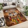 1PC Custom Name Wolf Spirit Dreamcatcher Theme Floor Mat Ideal for Living Room, Game Rooms, Office, Bedroom,Floor Mat Playful Design