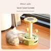OuJieWang Small Cat Tree with Turntable & Scratching Post