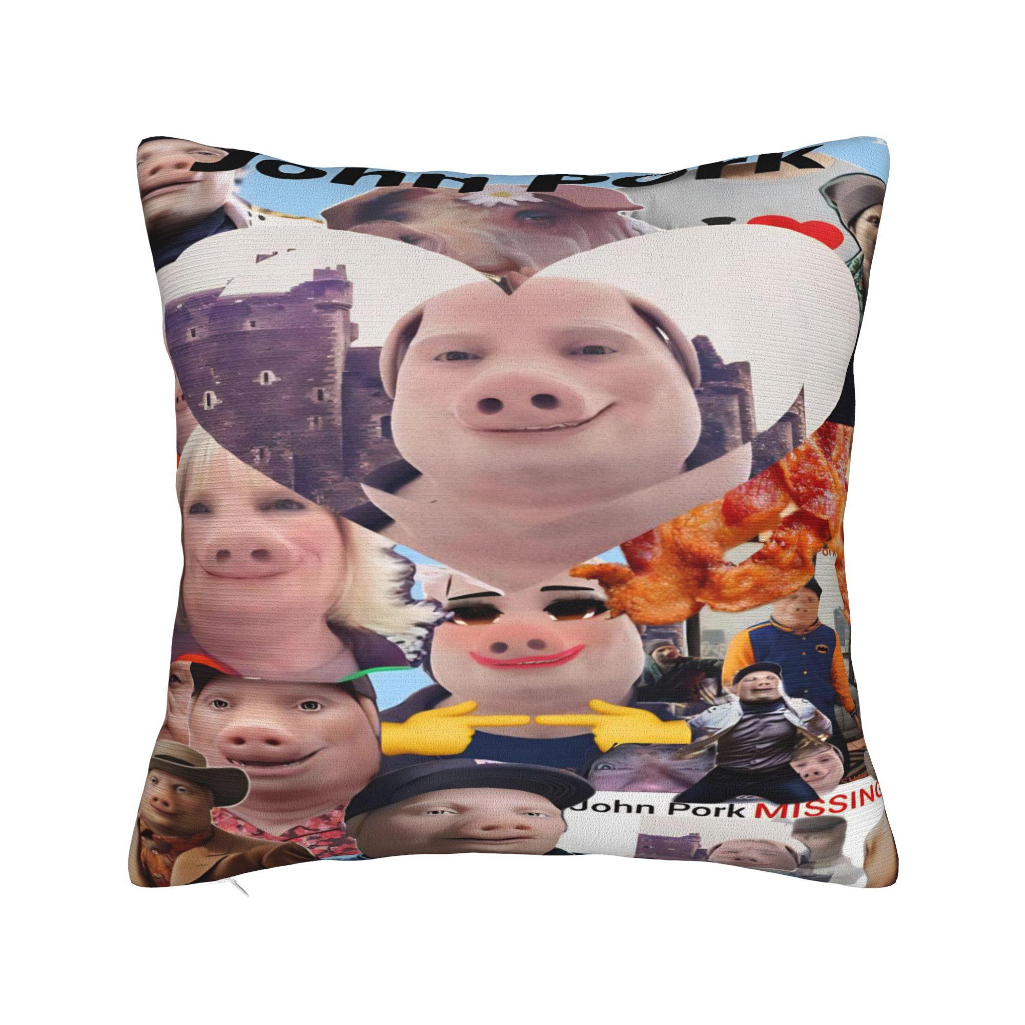

John Pork Is Calling Pillowcases Novelty Pillow Case For Sofa Car Home Decor Design Pillow Cover 30cmx30cm