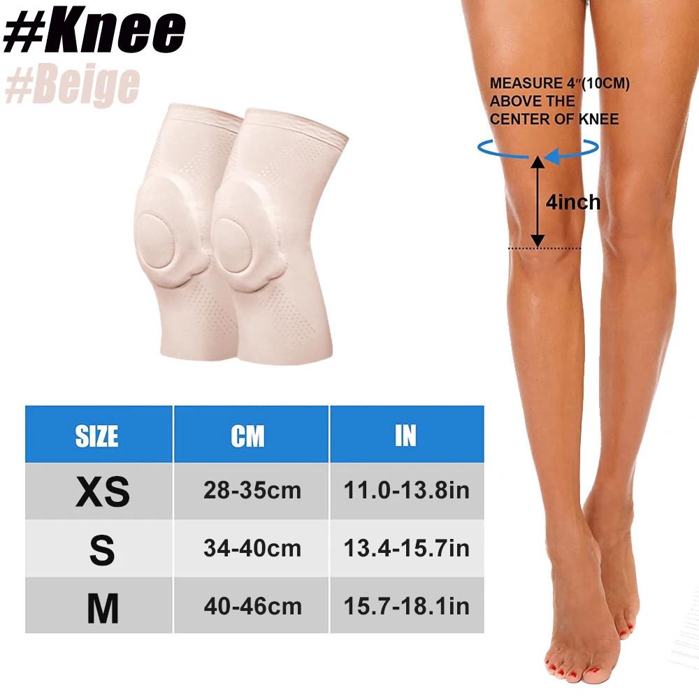 1 Paar Kompressions-Knie- oder Ellbogenpolster mit Silikon-Gel-Polster, Volleyball-Knieschoner für Frauen, Mädchen, Tänzer, Yoga, Pole Dance, Bodentanz