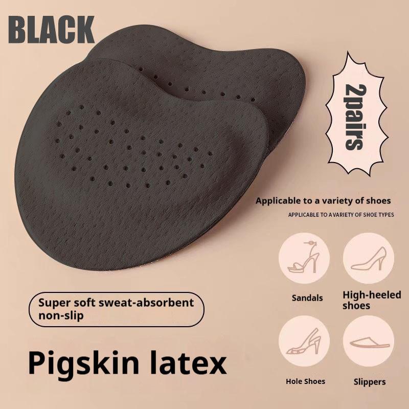 Anti-Slip Pigskin Forefoot Pads for Comfortable High Heels - Super Soft, Thin, and Self-Adhesive
