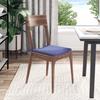 Seat Cushions 4 pcs. Fabric Denim Blue 40 x 40 x 3 cm