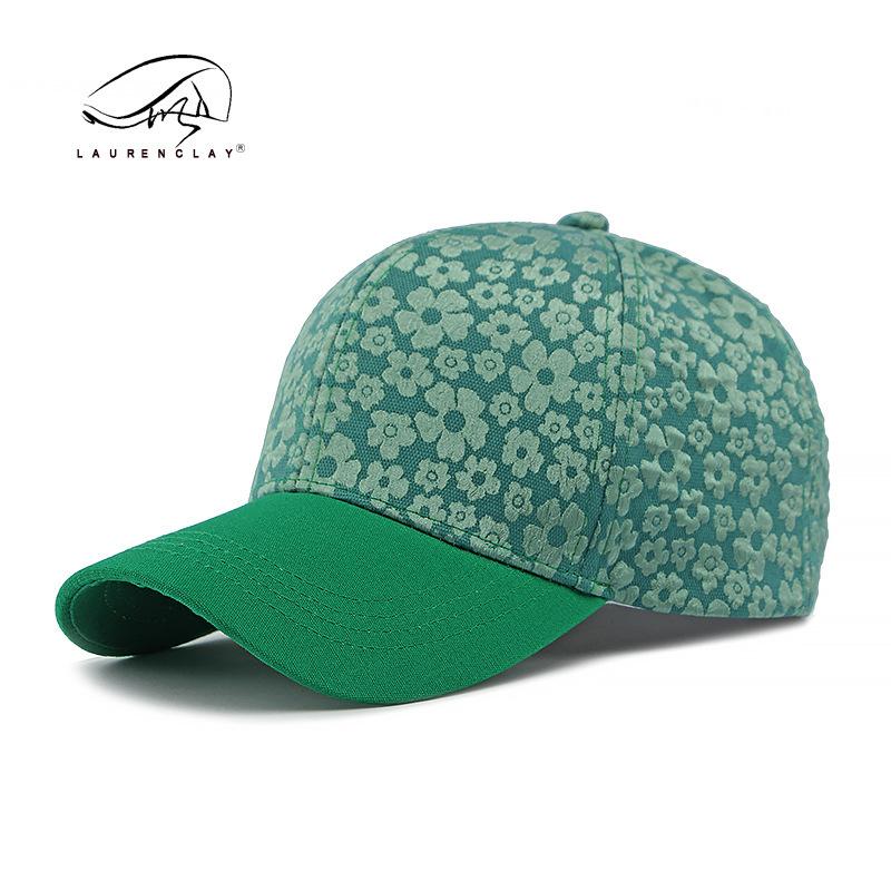 Korean Version of Fashionable Small Floral Baseball Cap Hard Top Women's Spring and Summer Outdoor Sunscreen Sunshade Cap Tide