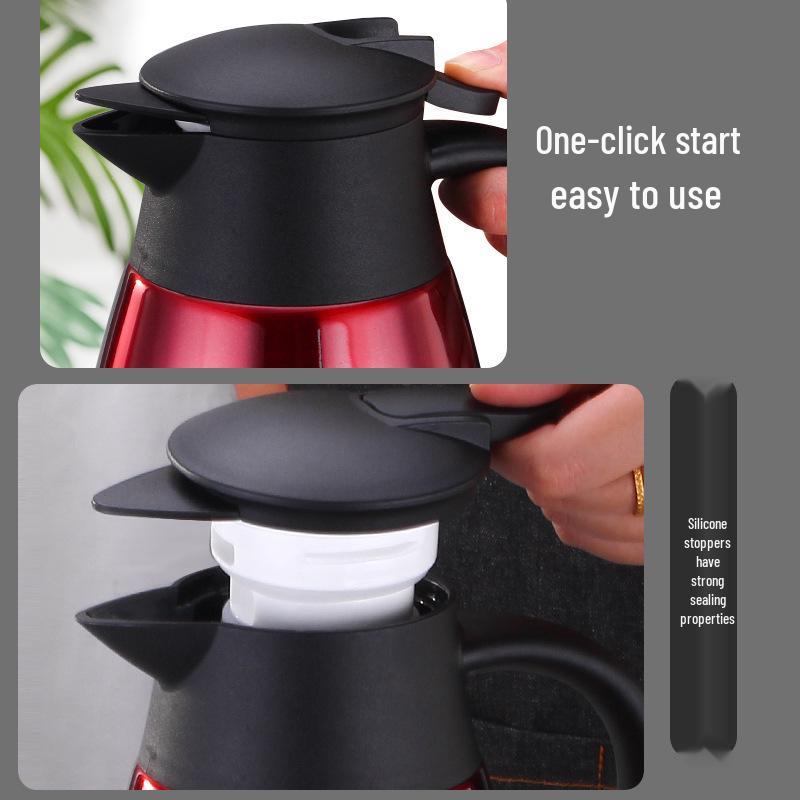 Dvouvrstvá vakuově izolovaná kávová konvice z nerezové oceli 304 - Zesílená domácí termoska pro udržení tepla a chladu