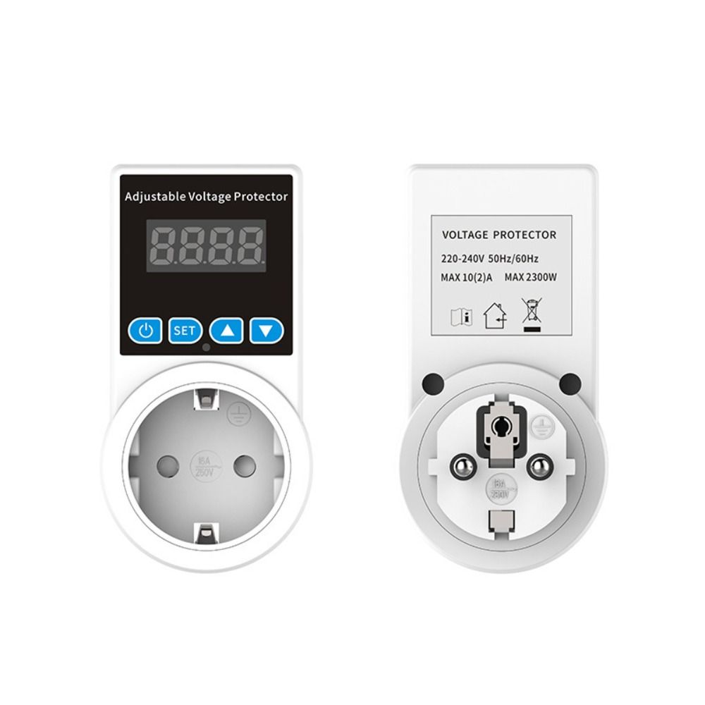 EU/UK Plug Automatic Voltage Protector Socket Over-Voltage Protection Controller Refrigerator