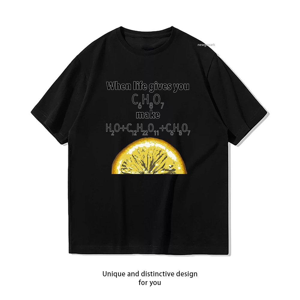 When Life GivWhen Life Gives You Lemons Make Funny Science Geek Tshirt Women Unisex Casual Cotton Graphic T Shirt Adult Streetwear S