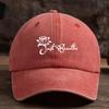 Lotus Just Breathe letter print baseball cap unisex outdoor fashion hat