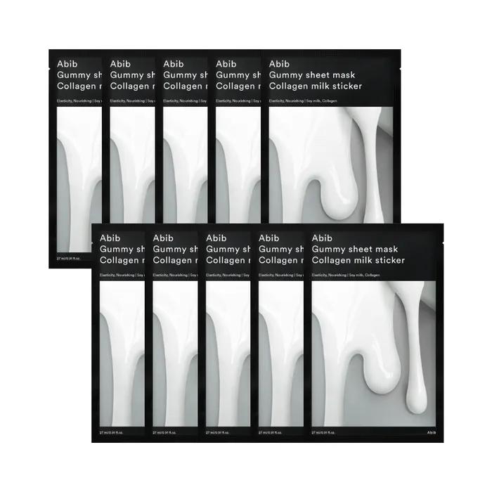 Gumdrop Sheet Mask Collagen Milk Stickers 10 Sheets