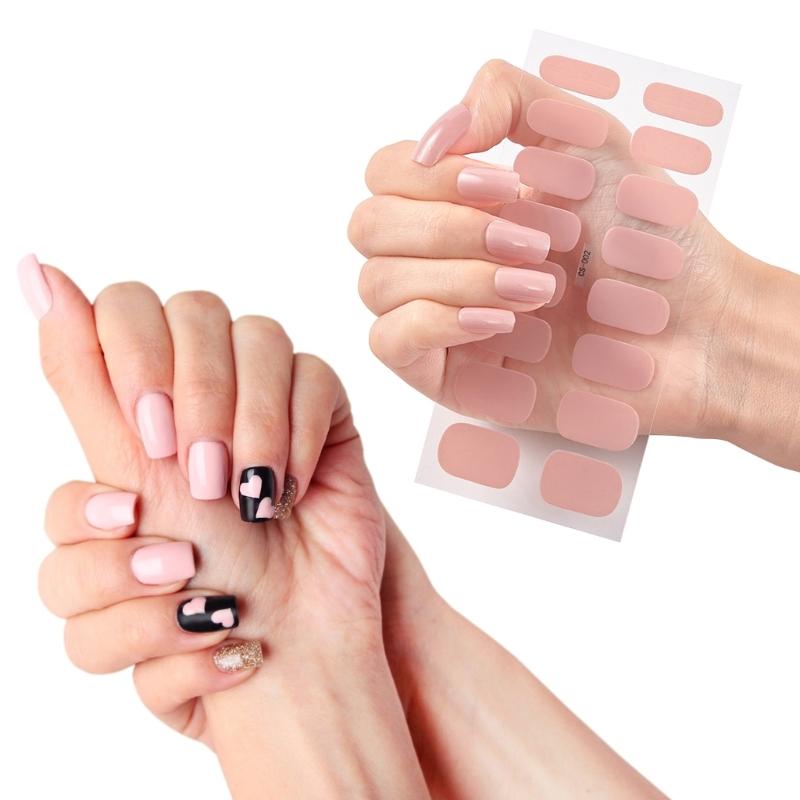 16 Strips Nail Stickers Full Cover Nail Decal Full Nail Wraps DIY Nail Art Decal