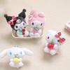 Hello Kitty Kuromi Melody Cinnamoroll Stuffed Toys Pendant Cute Plush Toys Keyring Anime Keychain Birthday Christmas Gift