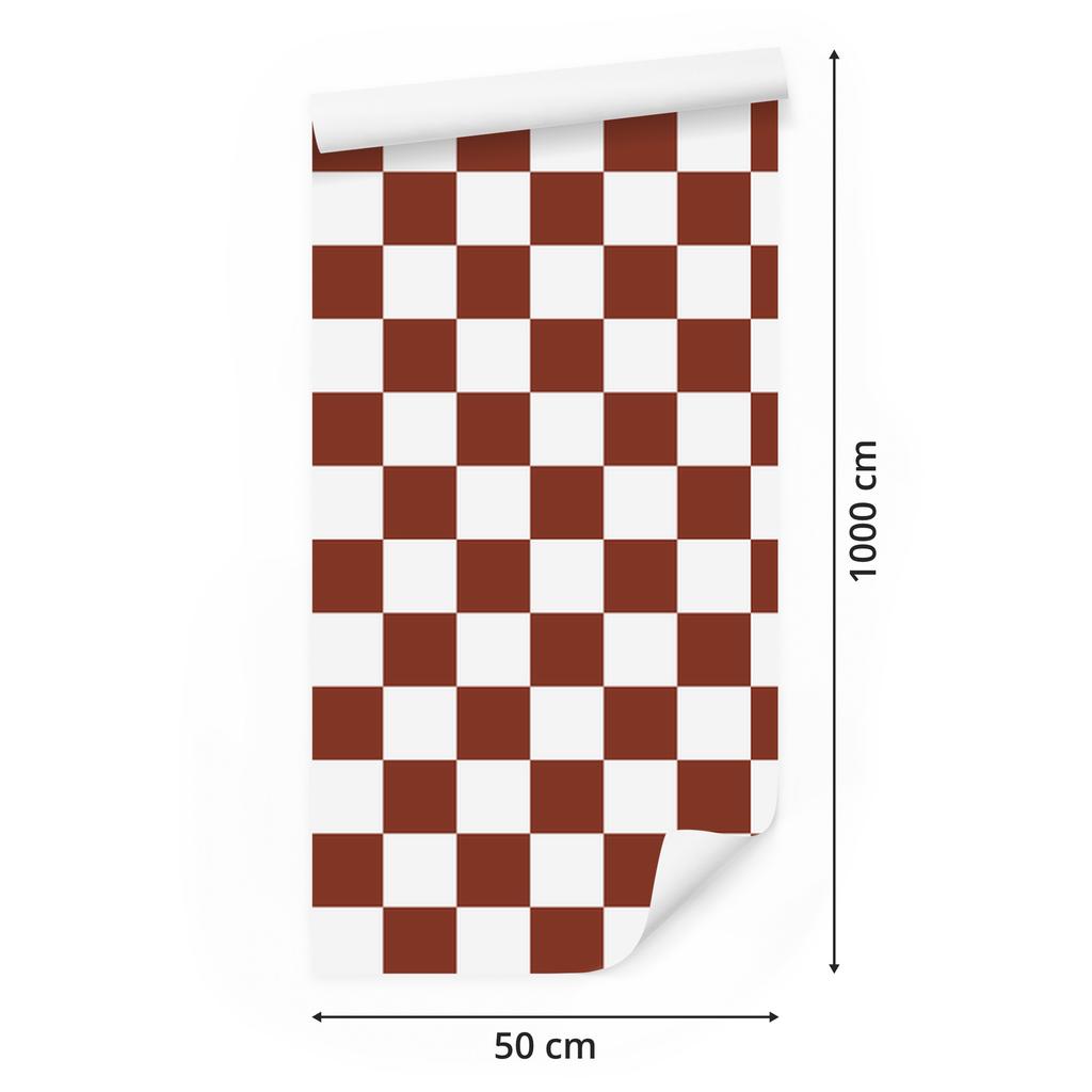 Checkerboard wallpaper red and white, red background 50x1000