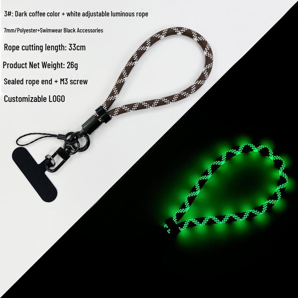 Luminous Adjustable Wrist Strap & Detachable Phone Clip Lanyard for Camera, Drone, and Keys