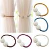 Magnetic Curtain Tiebacks Braided Ball Buckle Punch Free Drapery Clips Holdback