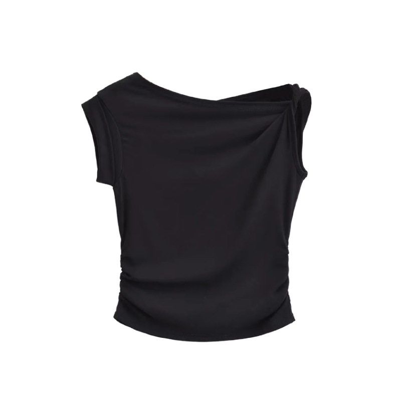 Fashion Stylish Yoga Short Sleeve Women's Slim-Fit Oblique Shoulder Sports T-Shirt Women's Fancy Sexy Workout Clothes Summer New Arrival