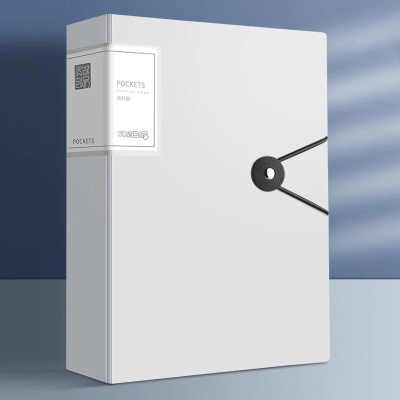 A4 Thickened File Folder 100 Pages-Large Capacity Document Organizer,Multifunctional Desktop File Storage & Information Holder