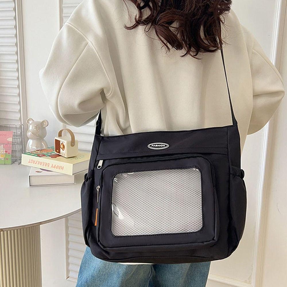 Zipper Bag Transparent Bags Cotton Doll Bag Shoulder Bag Solid Color Itabag  Small Item Bag