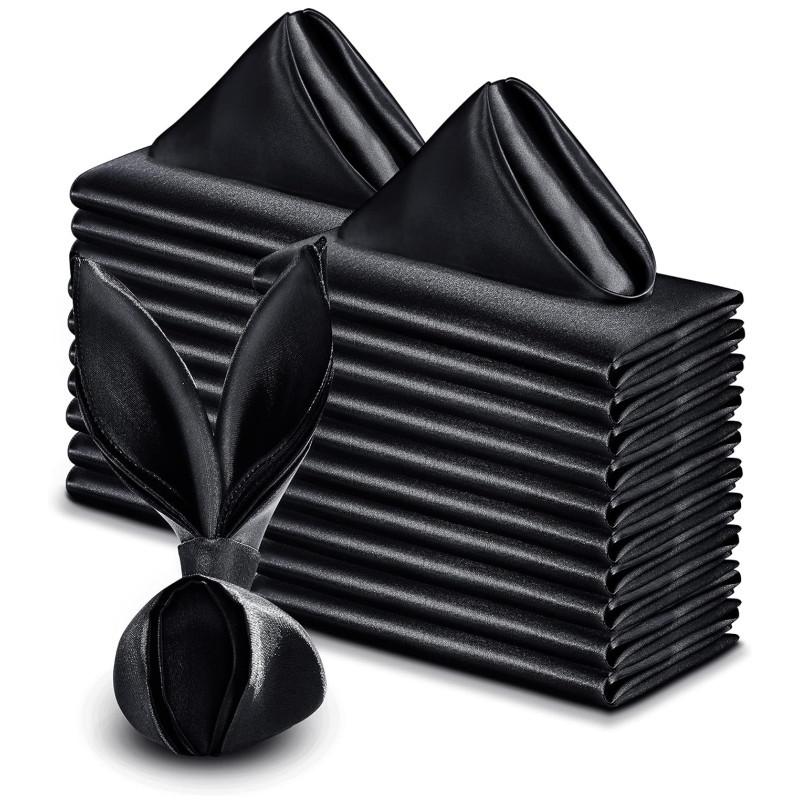 High-End Satin Napkin - Folded Flower Design for Hotels and Weddings