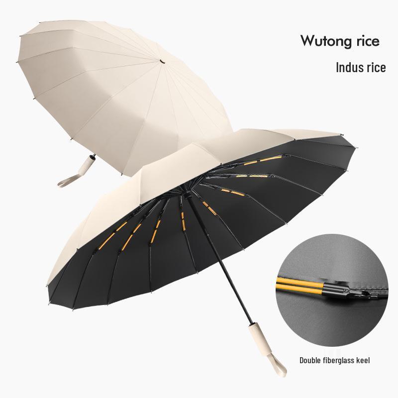 24-Bone Automatic Folding Umbrella: Stylish, Dual-Use Parasol with Sunscreen Protection for Men and Women