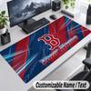 Custom Name Text Mouse Pad Boston Red Sox Personalized Desk Pad For Work And Gaming