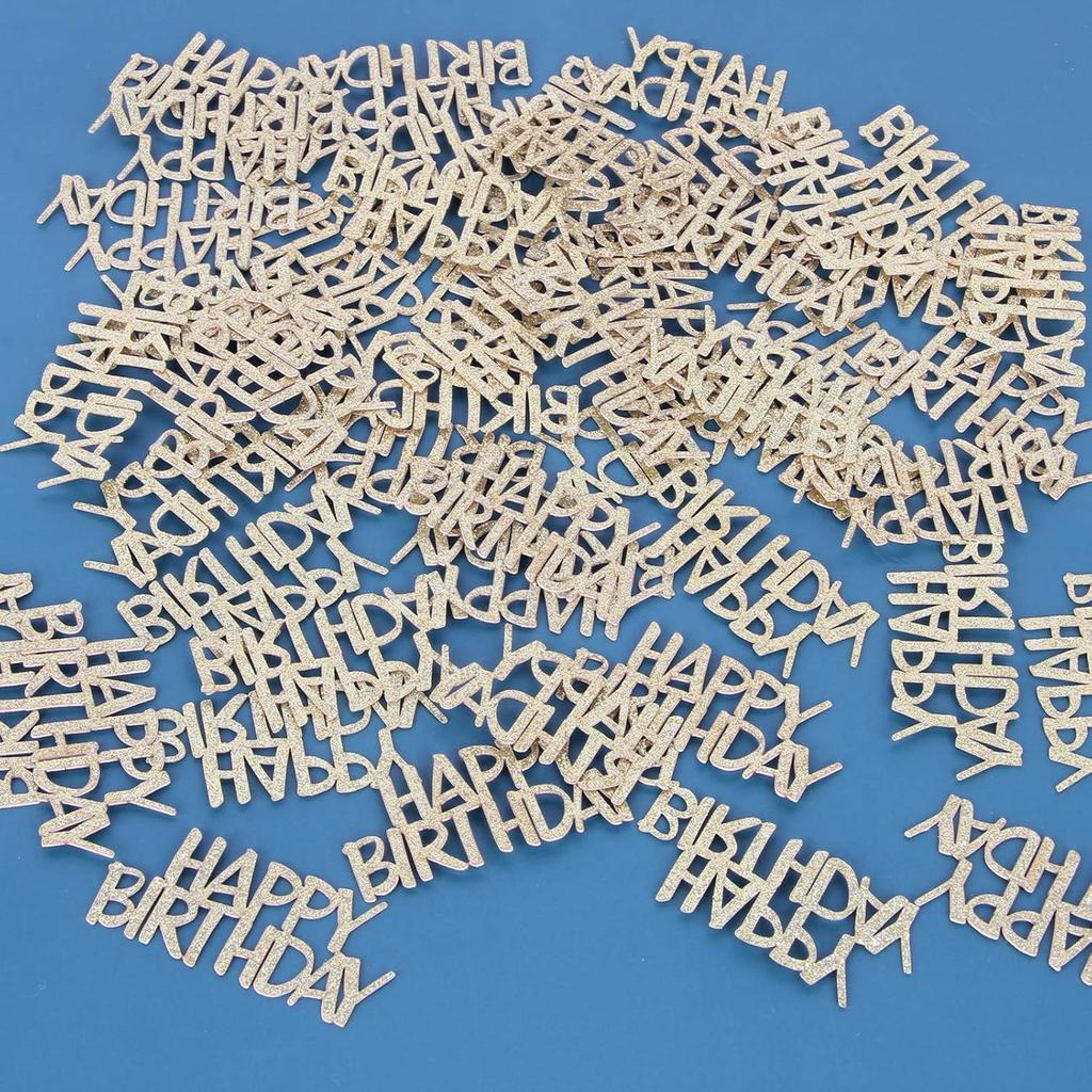 Happy Birthday Confetti - Birthday Party Table Decorations Gold Glitter, Table Scatter Confetti Decorations for Baby Shower Birthday Party