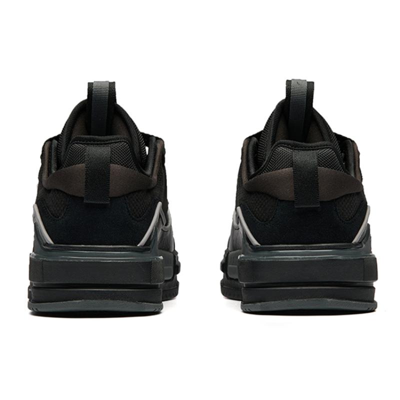 Anta Bump Puffy Shoes Slip-Resistant Low-Top Skateboard Shoes Women's Black Sneakers 922238060-1