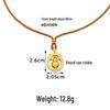 Vintage Rhinestone Rotatable Gourd Necklace - Trendy Vietnam Court Style, Gold Pendant, Long-Lasting Color Jewelry