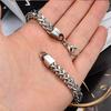 European & American 6MM Stylish Double Layer Dragon Bone Titanium Stainless Steel Women's Bracelet