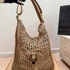 New Seaside Vacation Large-capacity Straw Woven Bag Women's Fashion Raffia Beach Bag Hollow Versatile Woven Bag