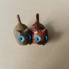 Cute Wooden Carving Cat Figurine Desktop Ornament Miniature Items Home Decoration Office Accessories Birthday/Christmas Gift