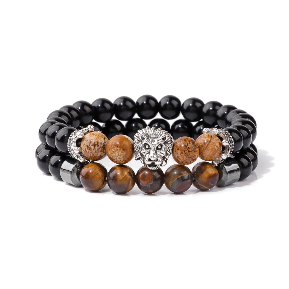 JYL TS Bracelet Unisex  Planet Bead Design Unique Enhances Cosmic Energy And Luck FK1851-19CM синий