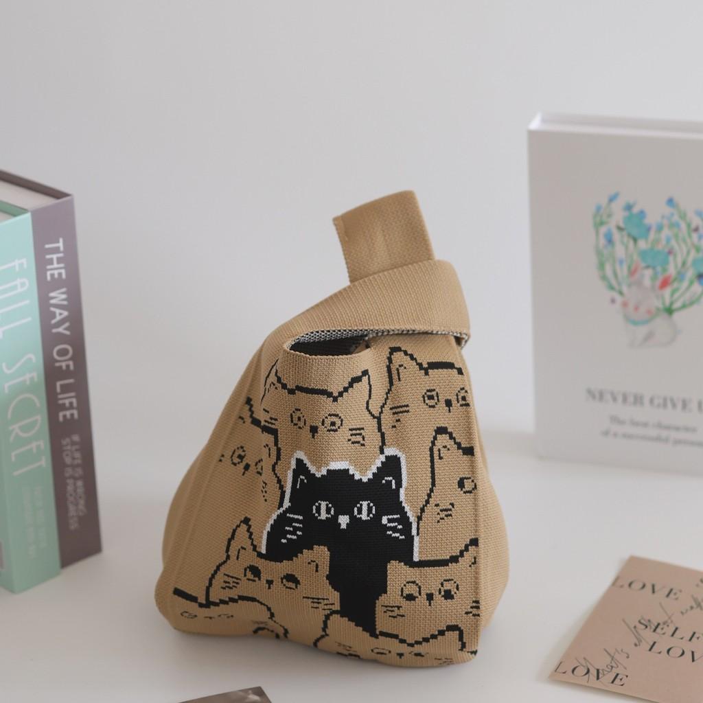 Trendy Knit Bucket Bag For Women Soft And Spacious Tote Bag With Eye-catching Patterns Ideal For Daily Wear And Gifts