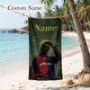 Travis Scott Custom Name Printed Beach Towel Personalized Soft Towel For Swimming Beach Travel