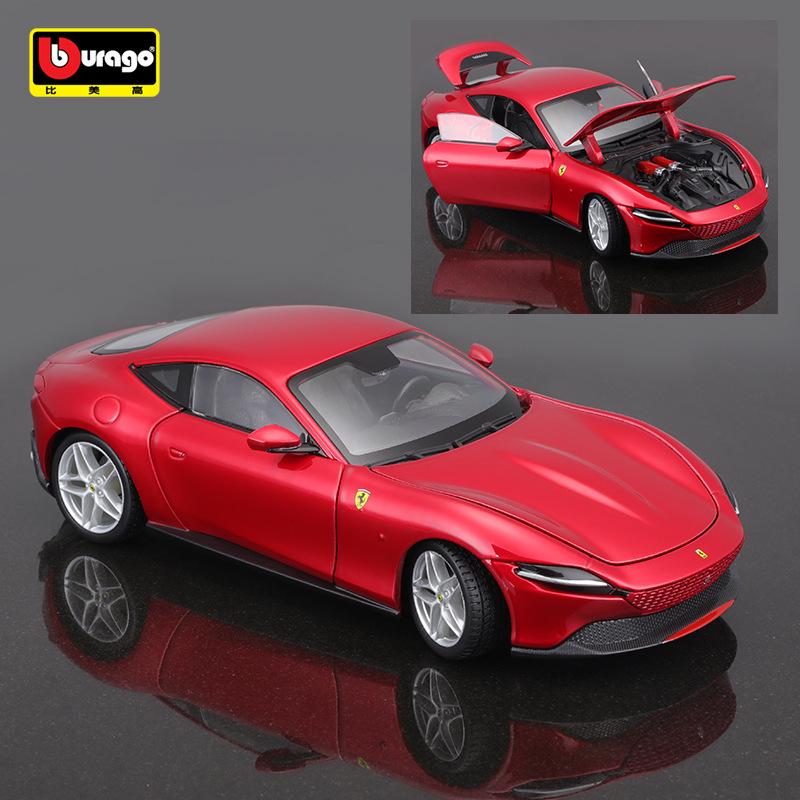 Bimego Ferrari SF90 1:24 Alloy Sports Car Model for Boys - Toy Collection Ornament.