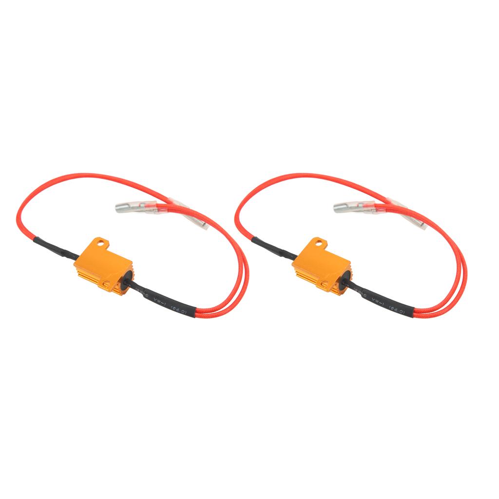 2 Pcs Error Free Load Resistor LED Light Bulbs Wiring Adapters for Daytime Running Fog Light