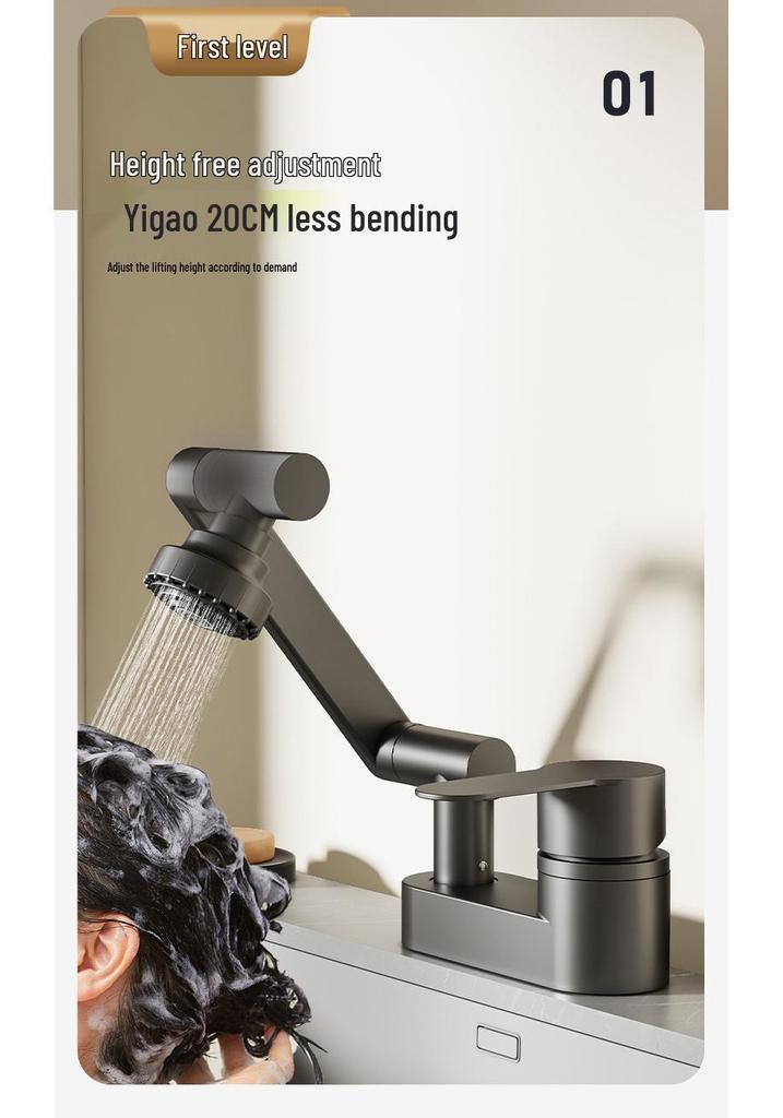 Double-Hole Bathroom Sink Faucet with Hot/Cold Mixer Valve for Washbasin - Traditional Three-Hole Design