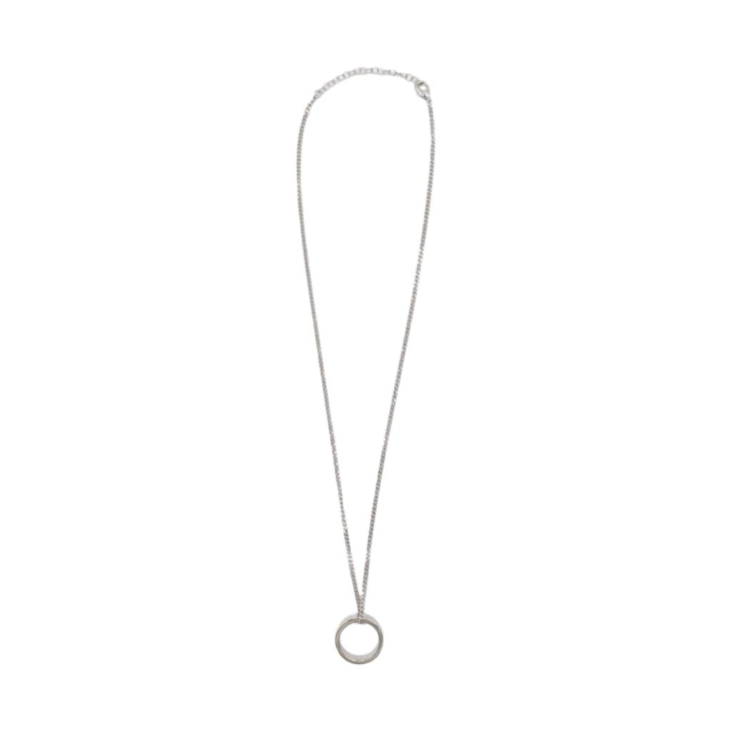 MM6 Maison Margiela Minimal Logo Pendant Necklace Silver