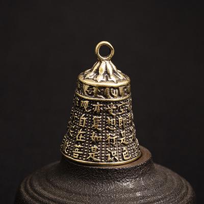 Mini Bell China'S Brass Copper Sculpture Pray Buddha Bell   Guanyin Bell Pendant